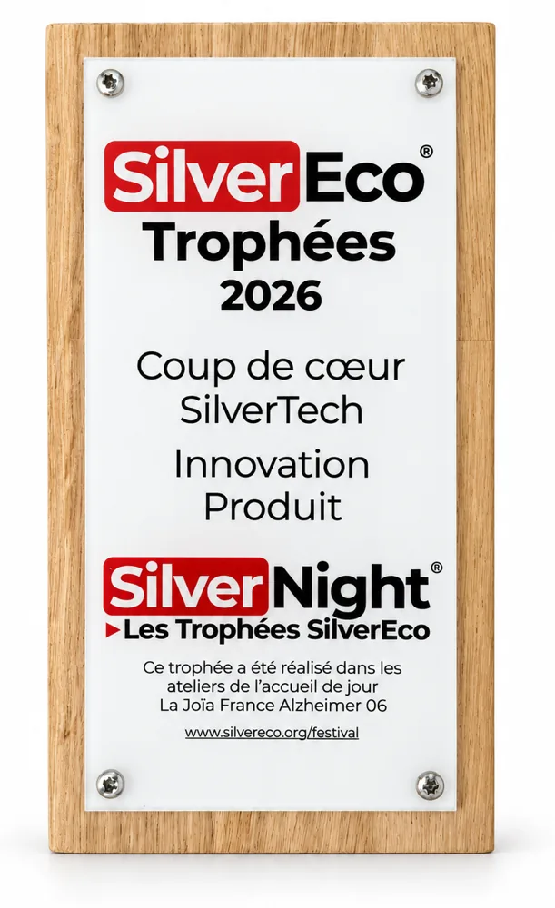 Hölzerne SilverEco-Trophäe 2026 für GENESIS+: SilverTech-Favorit, Produktinnovation